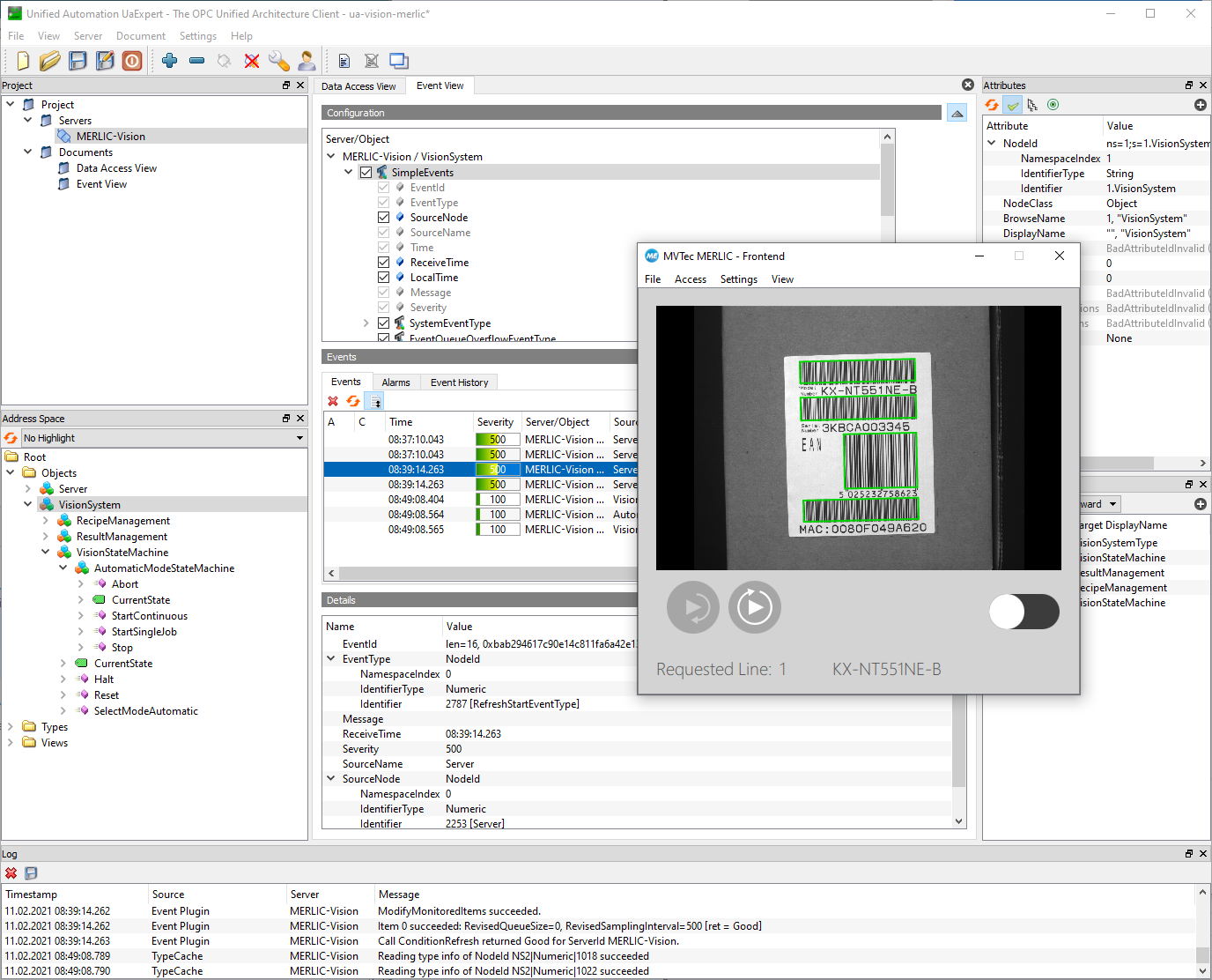 Setting Up the OPC UA Server with MERLIC