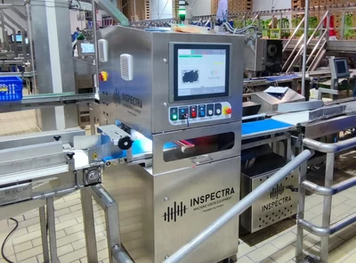 Fully automated packaging inspection system using machine vision for inline quality control in food packaging.
