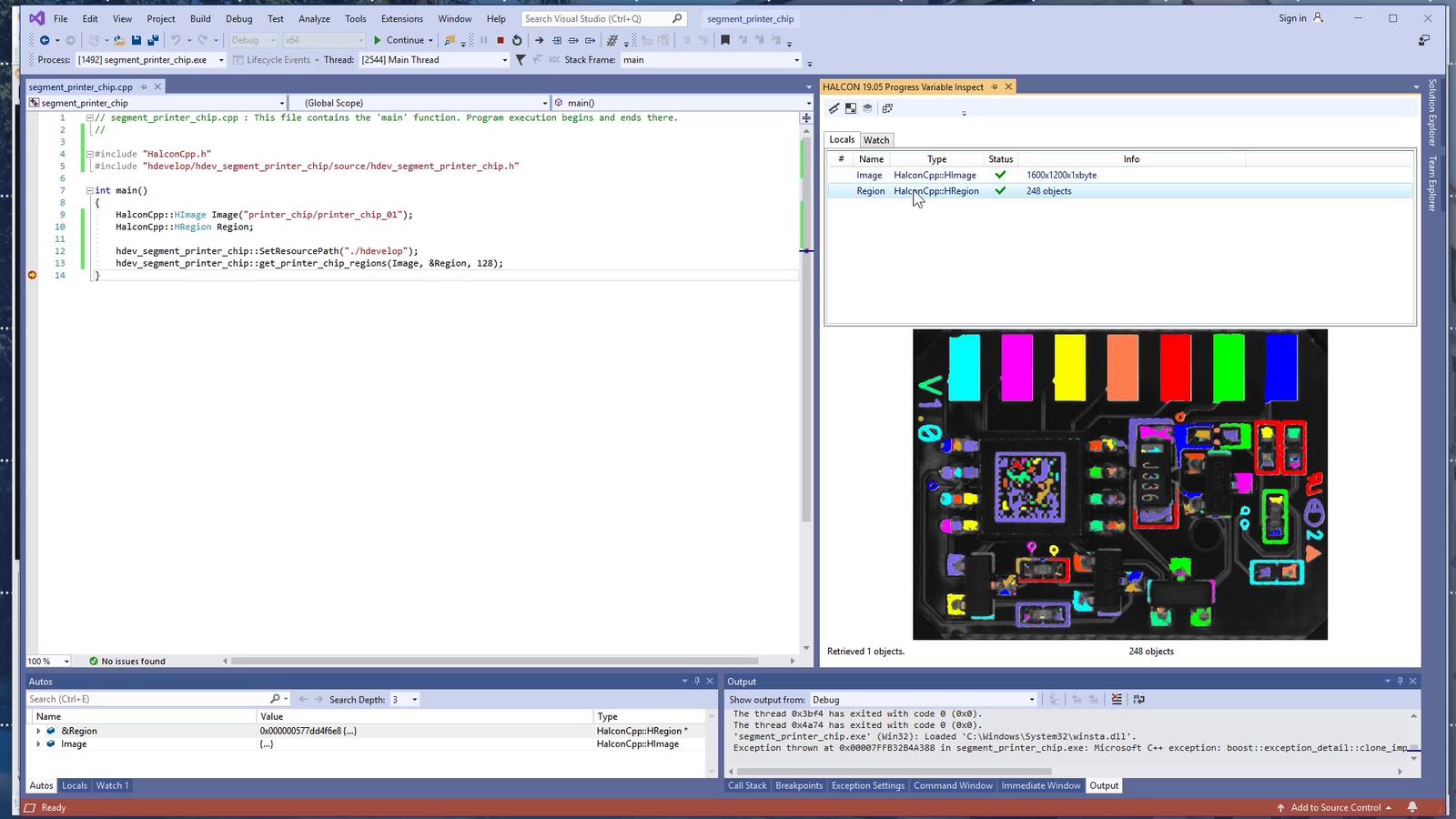 lamp dead Decoration Integrate HDevelop code into a C++ application using the Library Project  Export