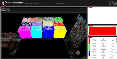 Segmentation of cartons on a pallet layer using MVTec HALCON for automated depalletizing.