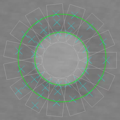 Fitted primitives distance threshold
