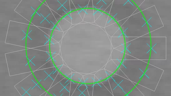 Fitted primitives distance threshold