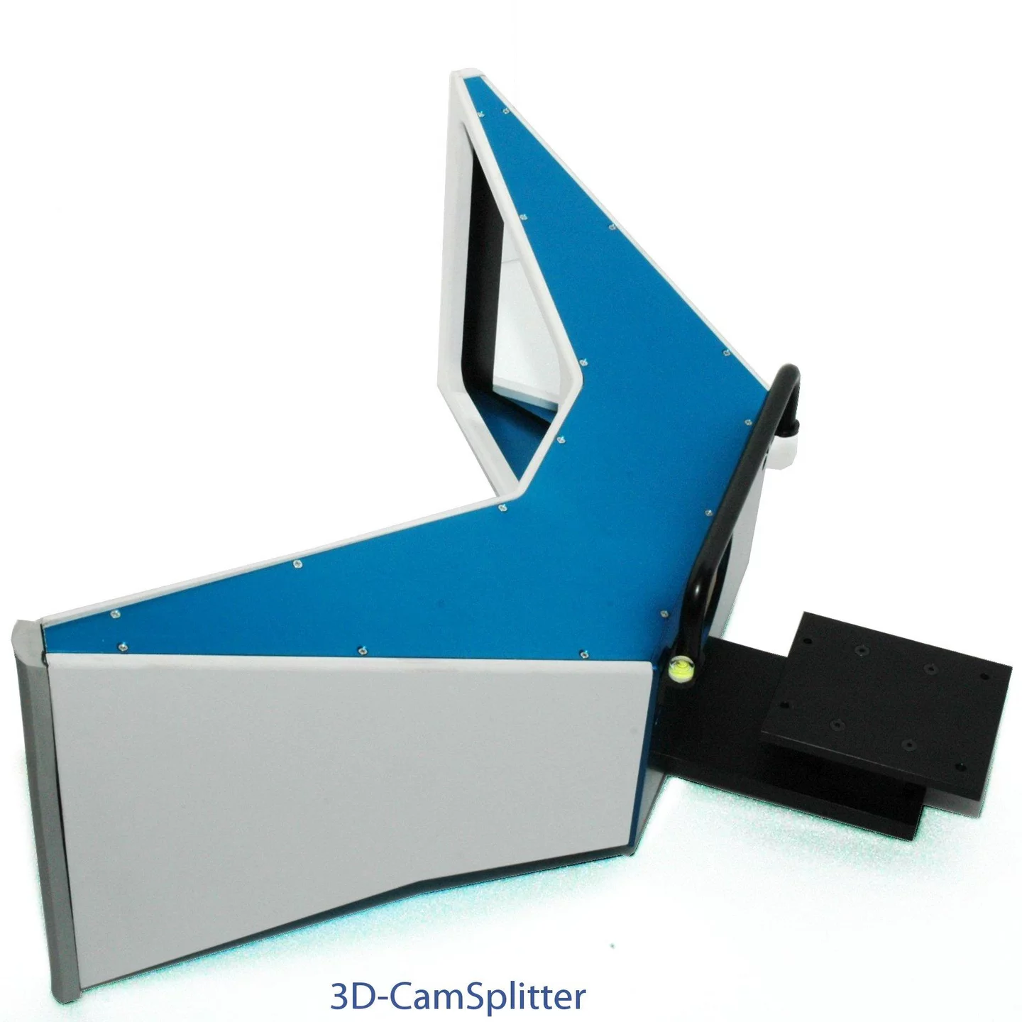 Stereo camera mirror device used to convert a single camera into a stereo vision system.