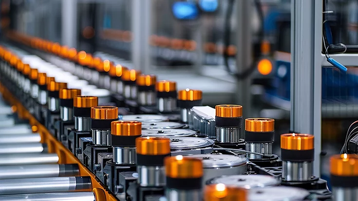 High-speed battery inspection using machine vision.