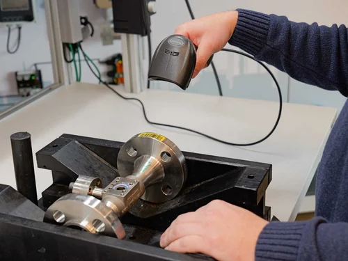 Scanning of the workpiece to get all information.