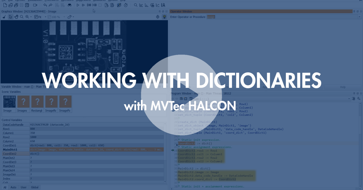 Working with Dictionaries in HALCON