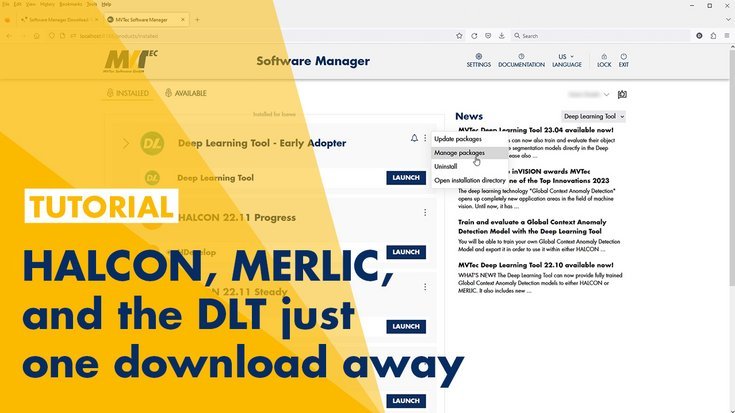 HALCON、MERLIC 与 Deep Learning Tool 的视频与教程 | MVTec