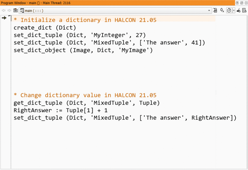 Improved Dictionary Handling with HALCON