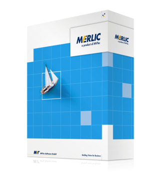 MERLIC 5.1 Softwarebox - blue with a sailing boat