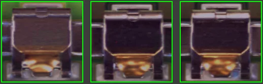 Examples of defect-free images used to train anomaly detection for electrical components.