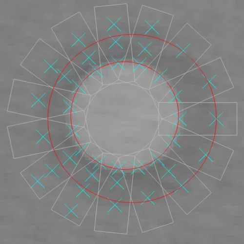 Fitted primitives distance threshold