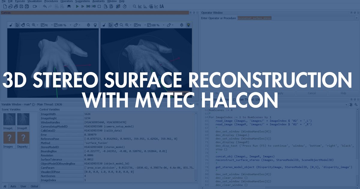 3D Stereo Surface Reconstruction with MVTec HALCON