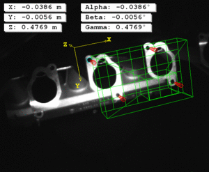 Position detection with MVTec HALCON.