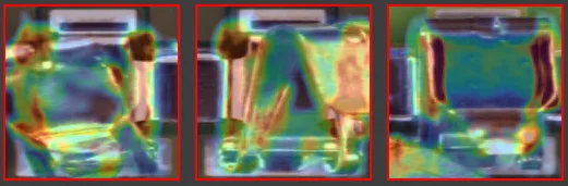 Examples of defective images with highlighted anomalies detected in electrical connections.