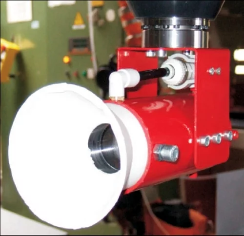 Vacuum gripper with integrated USB camera used for vision-guided apple picking.