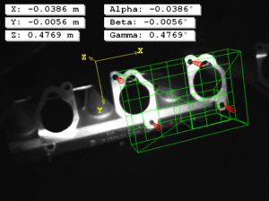 Position detection with MVTec HALCON.