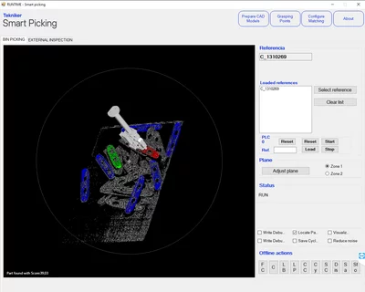 Machine vision–based automation system coordinating robots, scanners, and conveyors for automated part handling.