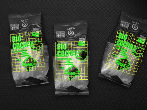 Locally deformable matching detects objects with deformed surfaces with MVTec HALCON.